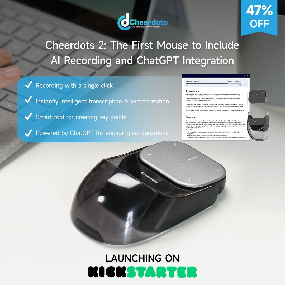 Cheerdots Wireless Smart Air Mouse & Touchpad Presenter
